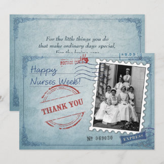 Happy Nurses Week. Vintage design Custom Card