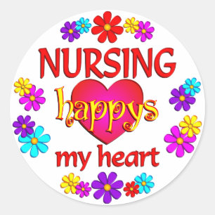 Happy Nursing Classic Round Sticker