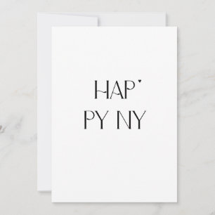 Happy NY - minimalistic typography card