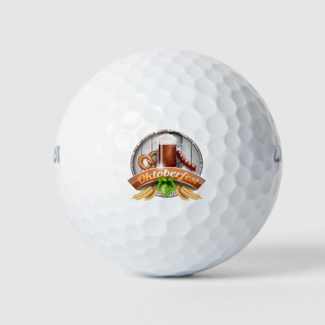 happy oktoberfest golf balls (Front)