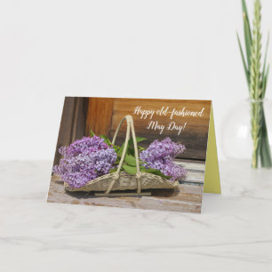 Happy Old-Fashioned May Day Lilacs Card