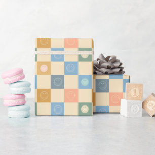 Happy One Cool Dude Retro Birthday Wrapping Paper
