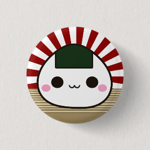 Happy Onigiri 3 Cm Round Badge