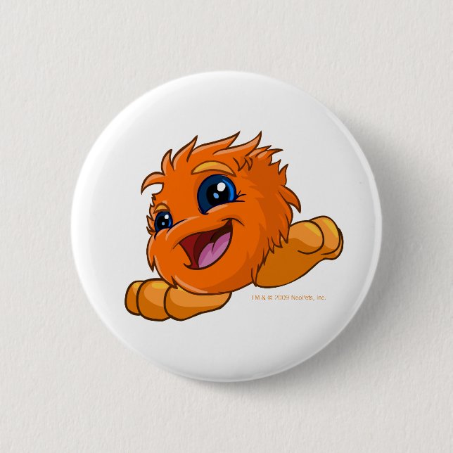 Happy orange JubJub 6 Cm Round Badge (Front)
