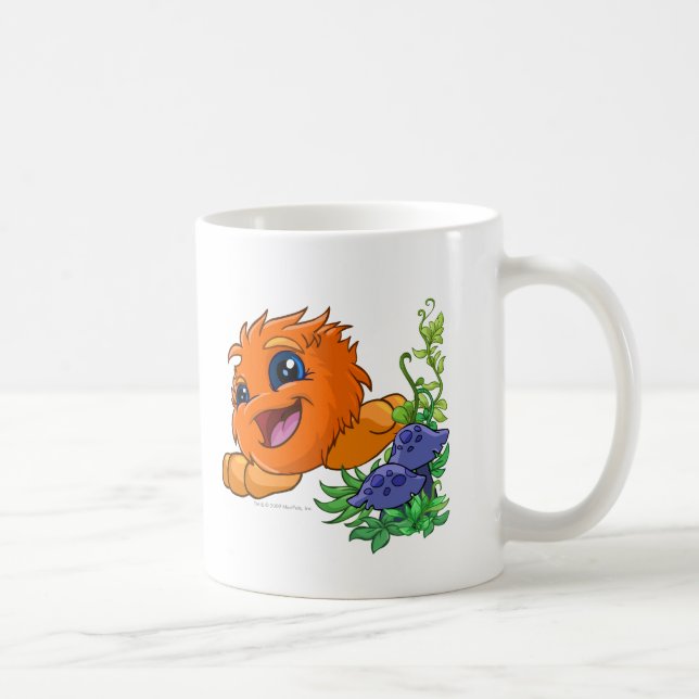 Happy orange JubJub in Neopia Central Coffee Mug (Right)