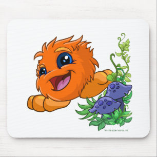 Happy orange JubJub in Neopia Central Mouse Pad