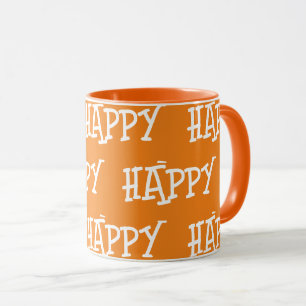 Happy Orange White Mug