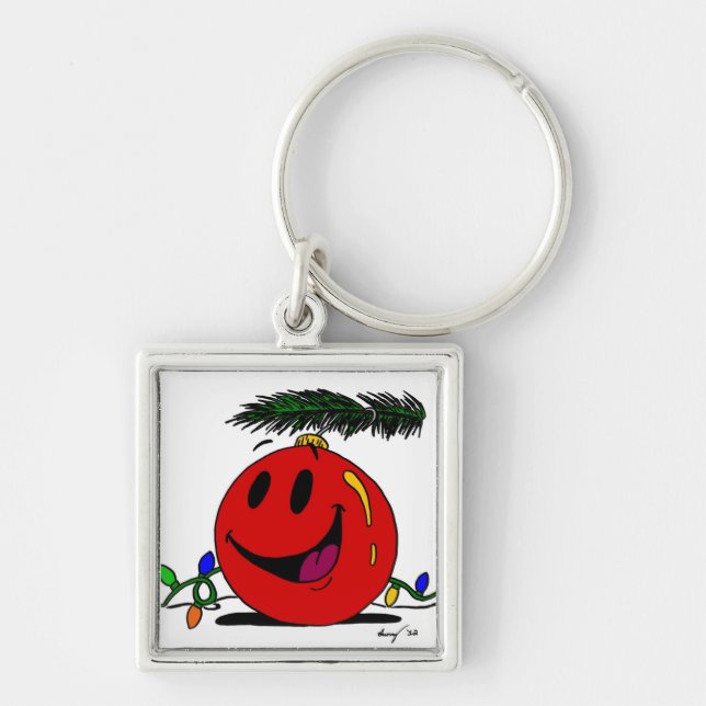 Happy Ornament Keychain (Front)