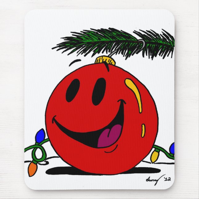 Happy Ornament Mousepad (Front)