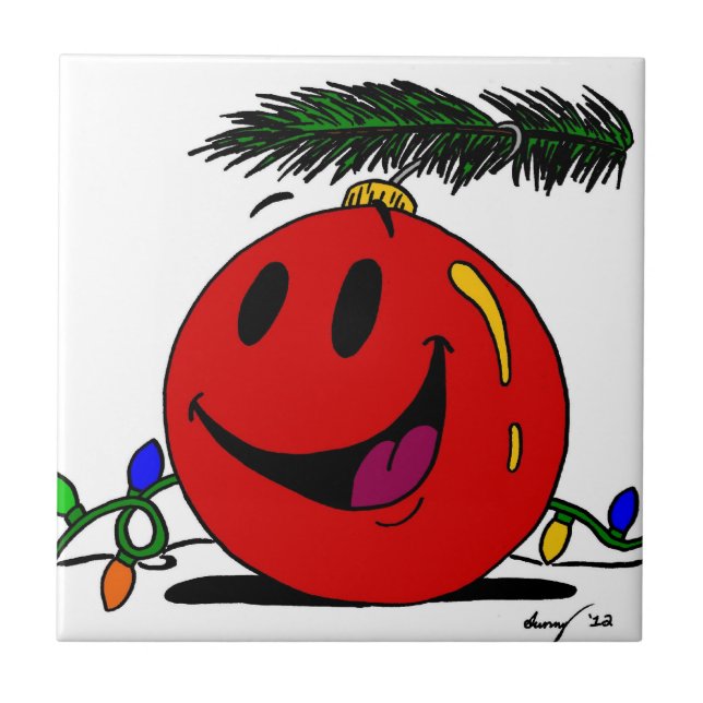 Happy Ornament Tile (Front)
