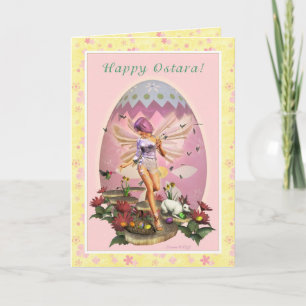 Happy Ostara - Spring Faerie - Blank Note Card