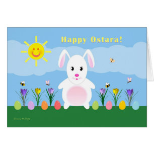 Happy Ostara - Vernal Equinox - Rabbit in Garden