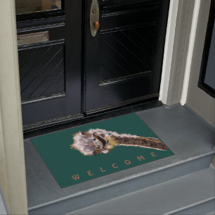 Happy Ostrich - Add Your Colour / Text - Welcome  Doormat