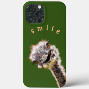 Happy Ostrich - Choose / Add Your Colour / Text iPhone 13 Pro Max Case