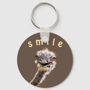 Happy Ostrich - Choose your favourite colours Key Ring