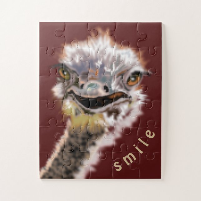 Happy Ostrich - Jigsaw Puzzle (Vertical)