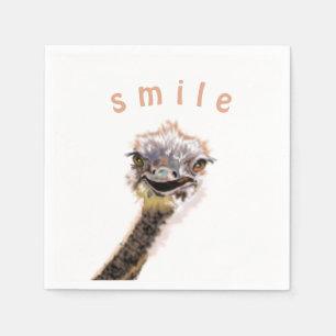 Happy Ostrich Napkin