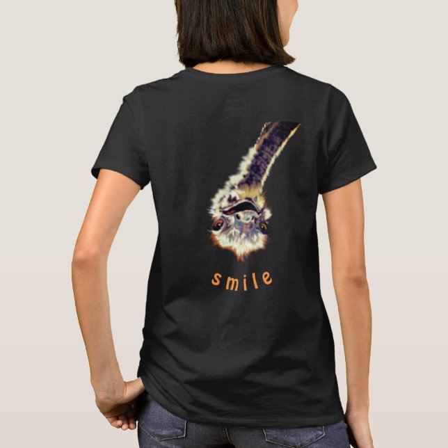 Happy Ostrich - Smile - Add Your Text - Fun T-Shirt (Back)