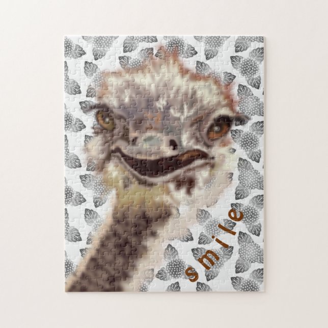 Happy Ostrich - Smile - Jigsaw Puzzle (Vertical)