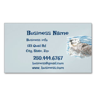 Happy Otter Animal Business Logo Business Card
