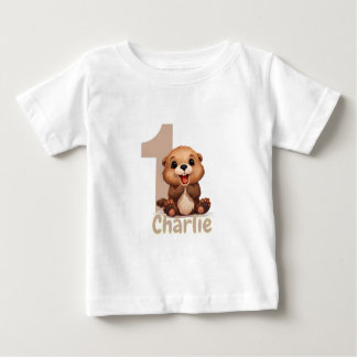 Happy Otter's 1st Birthday! Baby T-Shirt