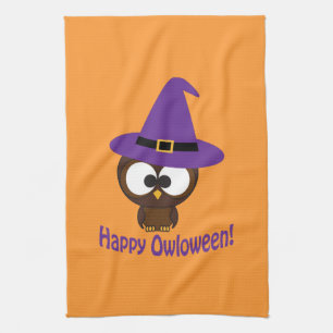 Happy Owloween Tea Towel