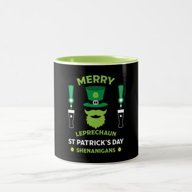 Happy Pádraig Patrick's Day March 17 Two-Tone Coffee Mug (Center)