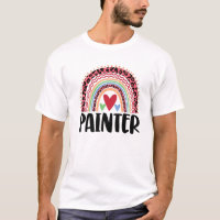 Happy Painter Rainbow Funny Men Leopard Rainbow Lo