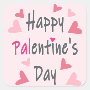 Happy Palentine's Day Valentine's Day Square Sticker