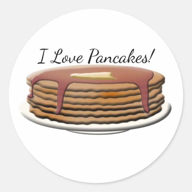 Happy Pancake Day Classic Round Sticker (Front)