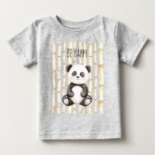 Happy Panda Bamboo Baby T-Shirt