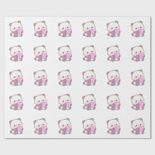 Happy Panda Design   Positive Cute Vibes Wrapping Paper