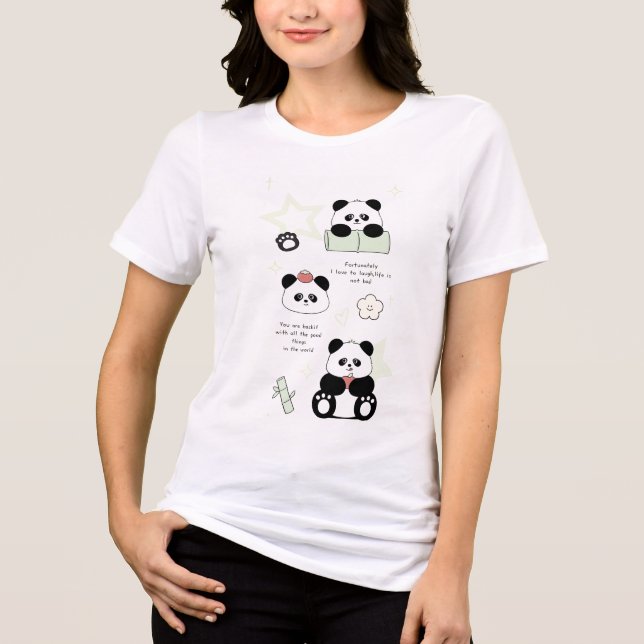 Happy Panda Life Tri-Blend Shirt (Front)