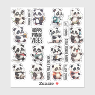 Happy Panda Vibes Stickers