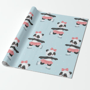 Happy Pandas Christmas Pattern Wrapping Paper