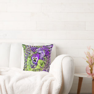 Happy Pansies.... Cushion