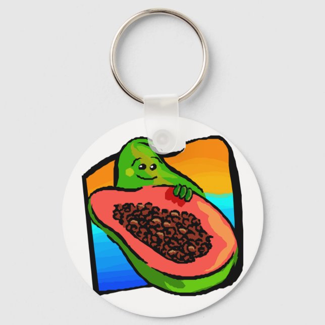 Happy Papaya Key Ring (Front)