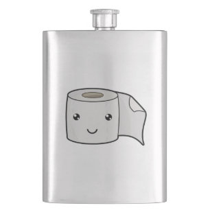 Happy Paper Hip Flask