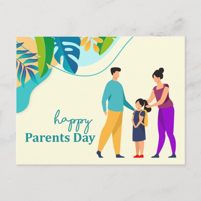 Happy Parents Day Postcard Full Colour (Front)