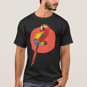 Happy Parrot Bird  Detailed Graphic T-Shirt
