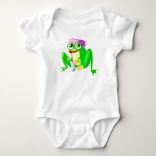 Happy Party Frog Baby Bodysuit