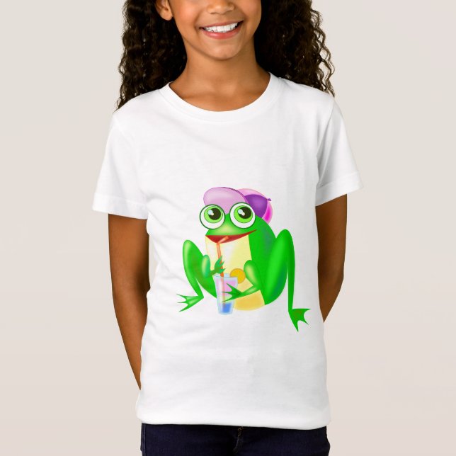 Happy Party Frog Funny T-Shirt (Front)