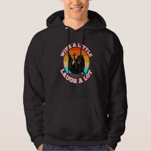 Happy party sweet red wine laugh celebration alcoh hoodie