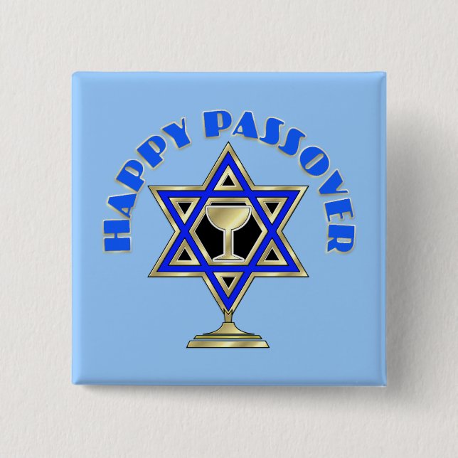 Happy Passover 15 Cm Square Badge (Front)