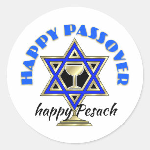 Happy Passover Classic Round Sticker