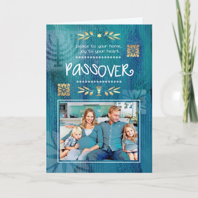 Happy Passover. Customisable Photo Cards (Front)