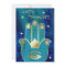 Happy Passover. Hamsa Hand Lucky Symbol Card