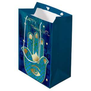 Happy Passover.Hamsa Lucky Symbol Gift Bags