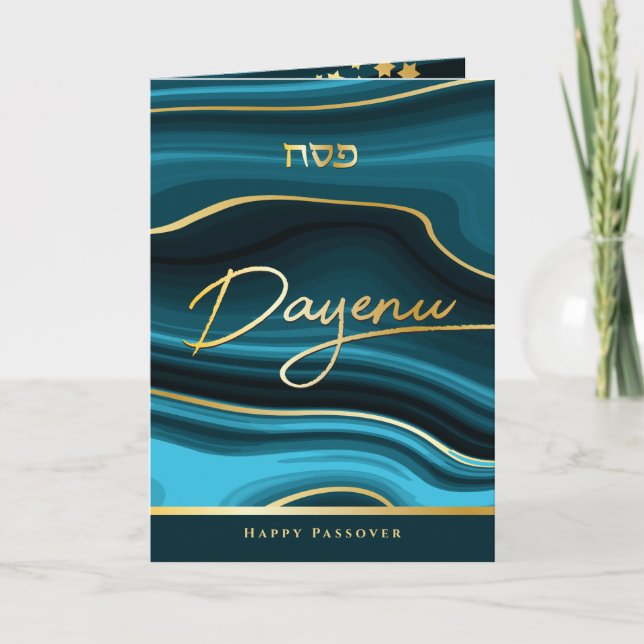 Happy Passover Holiday Card with Gold (Front)