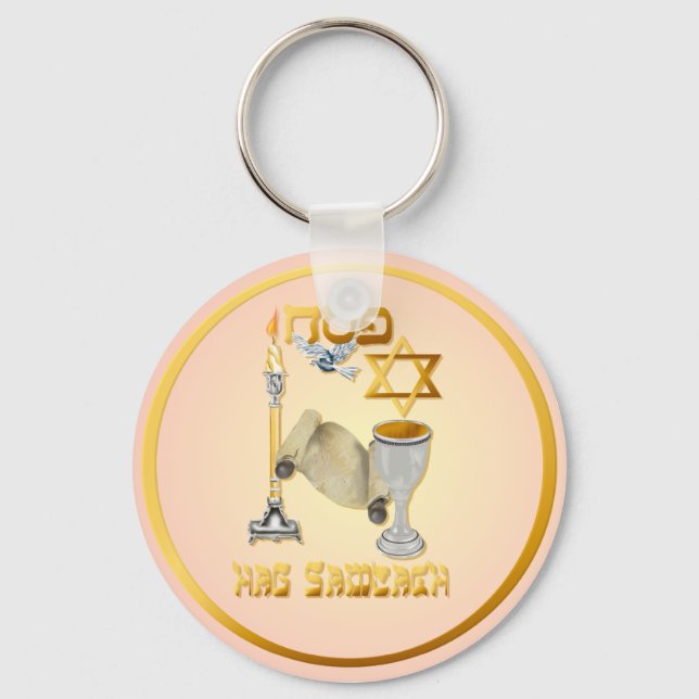Happy Passover Keychain (Front)